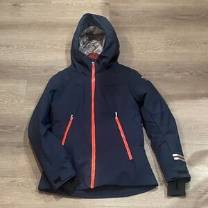 Rossignol Ski Jacket - Dark Blue with Bright Pink Zippers